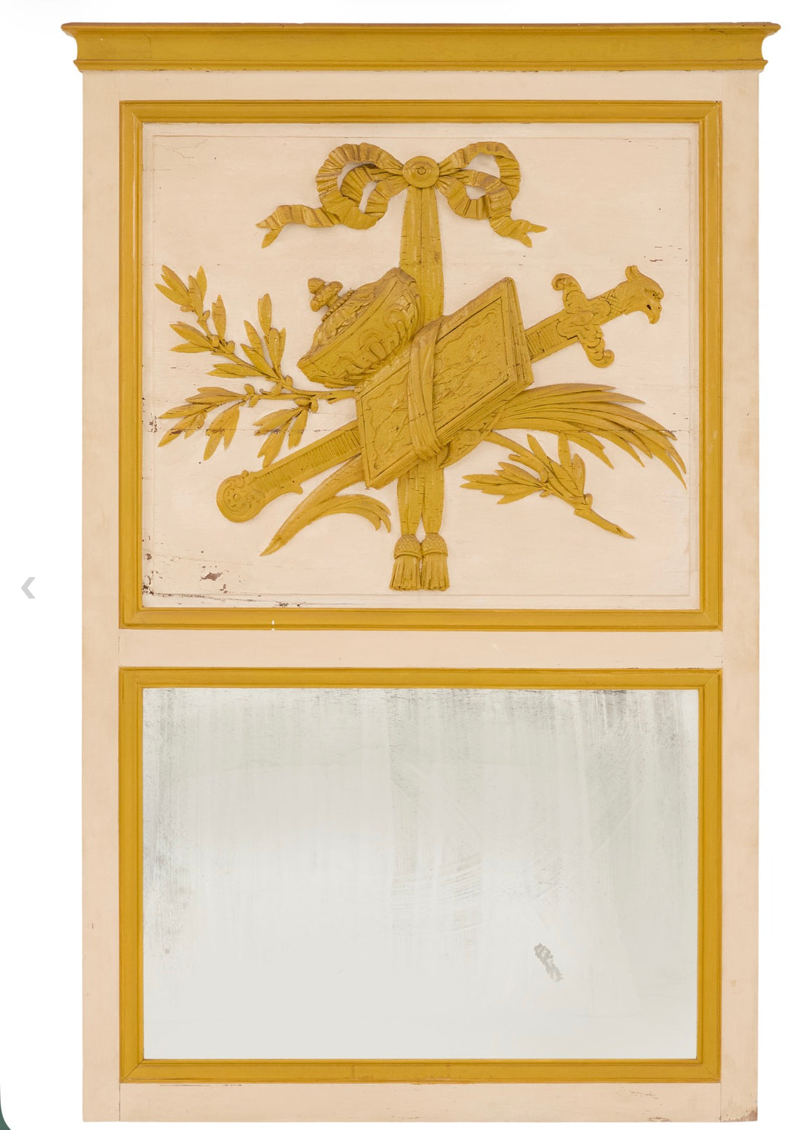 French Painted Trumeau Mirror