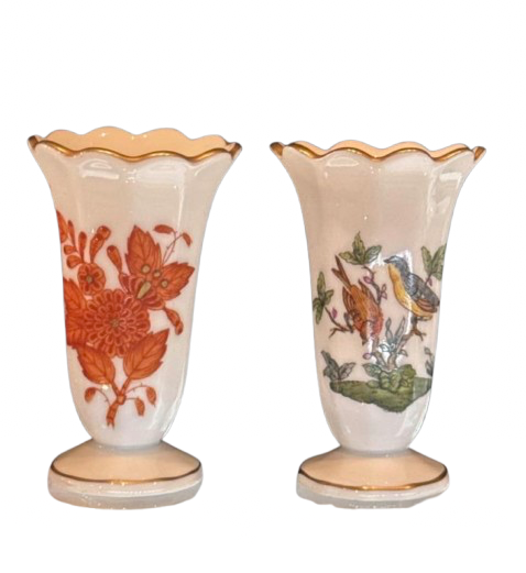 Herend Trumpet Vases (2)