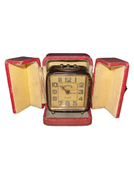 Travel Clock with Leather Case