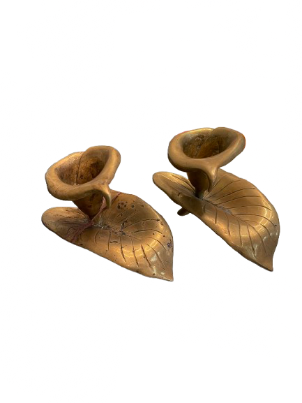 Pair of Lily Candlesticks