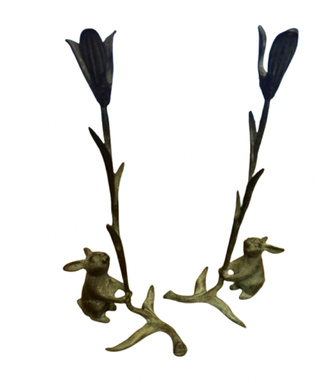Pair of Bunny Candlesticks