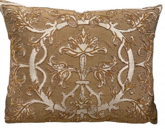 Appliqué Silk Pillow