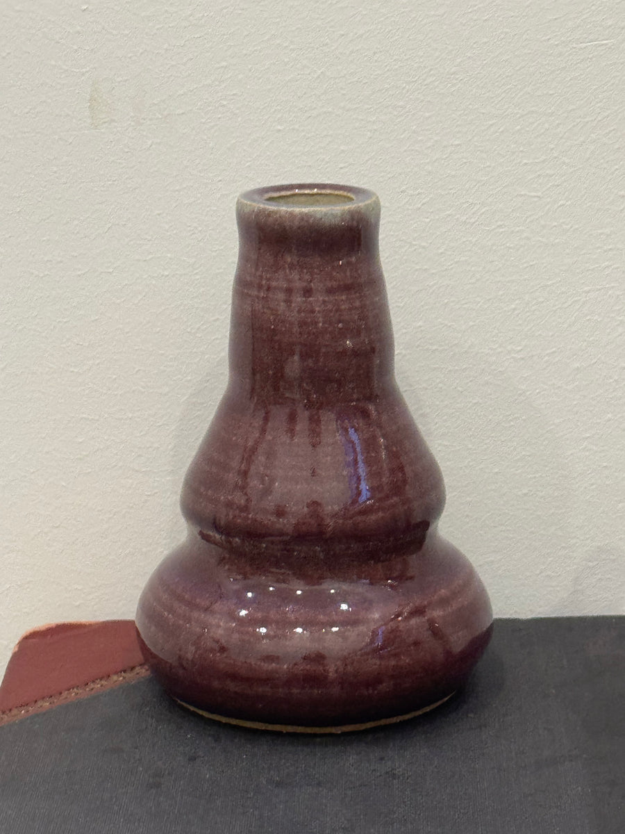 Plum Bottle Bud Vase