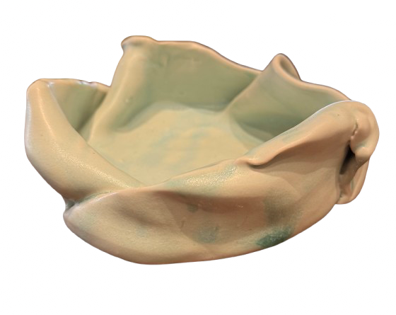 Green Satin Curly Bowl